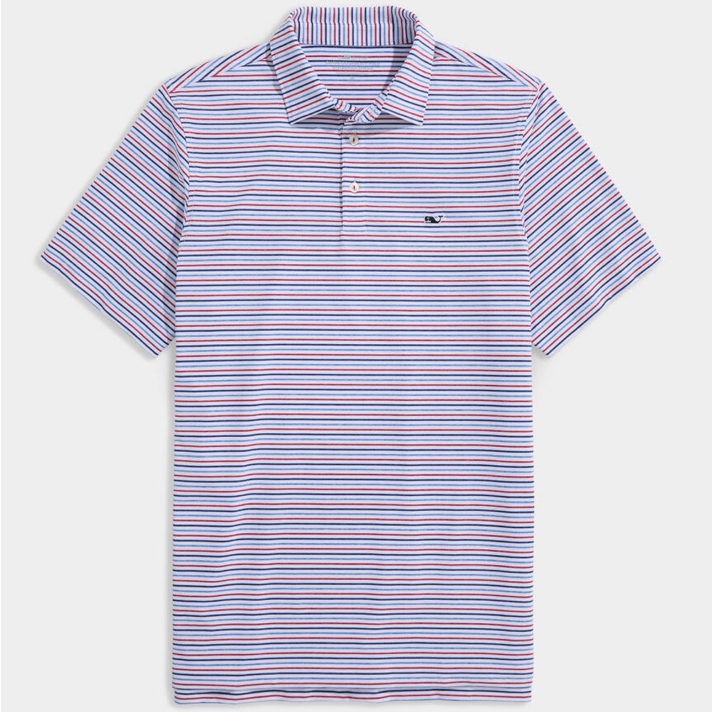 Vineyard Vines Boys' Multi Bradley Stripe Sankaty
Polo Size Medium EUC